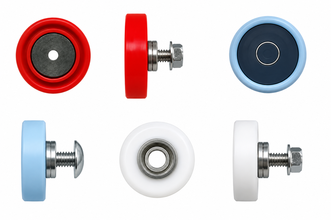 Shower screen rollers