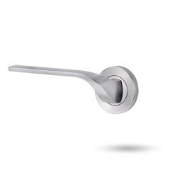 SYMPHONY 122 RH LEVER ON ROUND ROSE FULL SET Satin Chrome - 1220/1221/122RSC