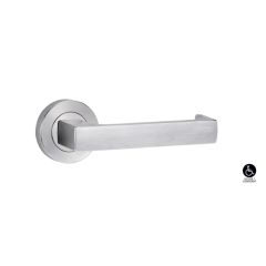 SYMPHONY 112 LEVER ON ROUND ROSE FULL SET Satin Chrome - 1220/1221/112SC
