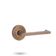 SYMPHONY ROUND ROSE FULL SET &amp; LEVER 118 Arch Bronze Unlacquered - 1220/1221/118AU
