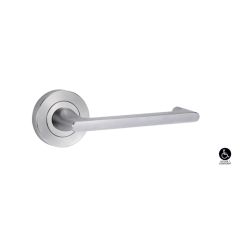 SYMPHONY 118 LEVER ON ROUND ROSE FULL SET Satin Chrome - 1220/1221/118SC