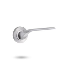 SYMPHONY 122 LH LEVER ON ROUND ROSE FULL SET Satin Chrome - 1220/1221/122LSC