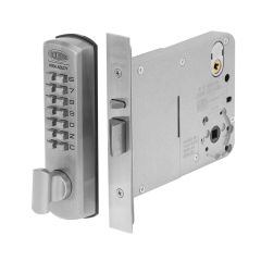 DX DIGITAL KEYPAD 5572 MORTICE LOCK 127MM BACKSET RH TP Satin Chrome - 5572DXRSC