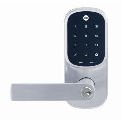 YALE ASSURE KEYED LEVER SATIN CHROME WITH YALE HOME MODULE Satin Chrome - YRL226HKSC