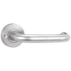Yale Simplicity Lever 2 satin stainless privacy handle set with latch YSH2/S2SS