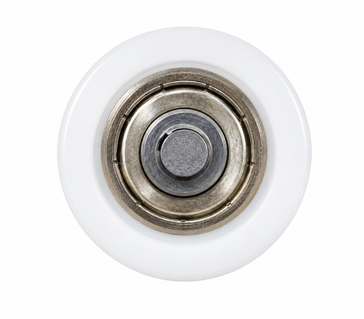 3 - 4141 Offset Axle Security Door Roller 32 diameter 32mm axle 6.4mm