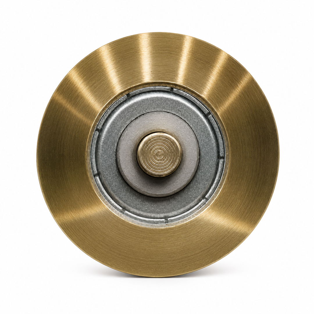 3 - 4135 Brass Concave Roller Diameter 35mm Axle 6.4mm